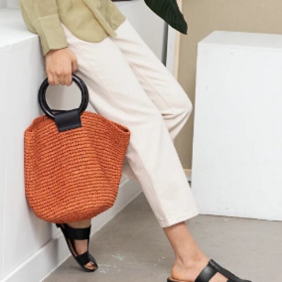 & Other Stories Woven Straw Tote Bag NWT - Picture 1 of 11